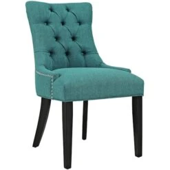 36 H X 22 W X 25 L In. Regent Fabric Dining Chair, Teal