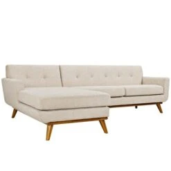 Engage Left-Facing Sectional Sofa, Beige