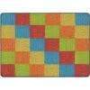 Flagship Carpets FA1009-32FS 6 X 8 Ft. 4 Cozy Basketweave Blocks Classroom Rug; Multicolor - Rectangle