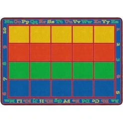 Flagship Carpets FE344-32A 6 Ft. X 8 Ft. 4 In. Sitting Grid Classroom Rug - Rectangle