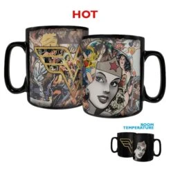 Wonder Woman Papercut Clue Morphing Heat-Sensitive Mug
