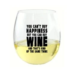 Zees Creations You Cant Buy Happiness Ever Drinkware Wine Tumbler, 4PK