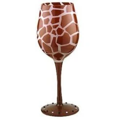 Bottoms Up - 95 & Sunny Giraffe Wine Glass