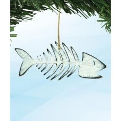Fish Bones Wooden Ornament