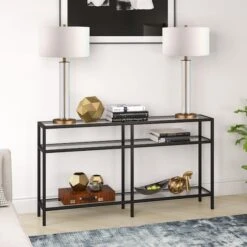 Sivil 55 In. Blackened Bronze Console Table