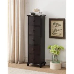 Wood Accent Cabinet - Dark Cherry