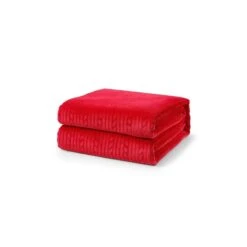 90 X 90 In. Embossed Queen Blanket, Red - 100 Percent Polyester