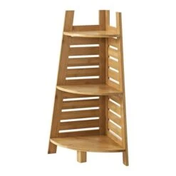 32.75 X 14.5 X 14.5 In. Bracken Bamboo Corner Shelves