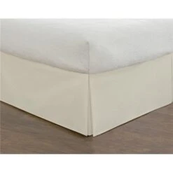 Todays Home TOH25014IVOR05 Basic Microfiber Tailored 14 In. Bed Skirt Ivory - California King