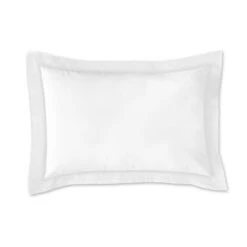 Poplin Tailored Pillow Sham White - Euro