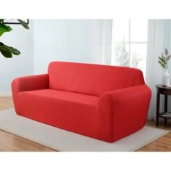 Kathy Ireland Ingenue Sofa Slipcover, Red