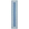 Madison 20 X 90 In. Floral Border Extra Long Rectangle Runner Rug Blue