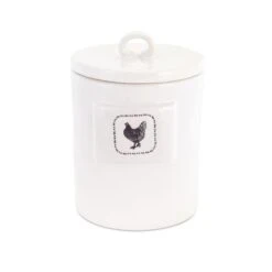 Melrose International 74544DS 6.5 X 4.5 In. Stoneware Chicken Canister - Set Of 4
