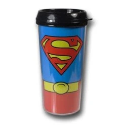 Superman Mugsupcostplsttrvl Superman Costume Plastic Travel Mug
