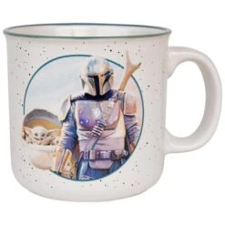 The Mandalorian 826140 20 Oz Star Wars The Mandalorian & The Child Grogu Camper Mug; White