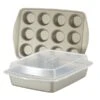Nonstick Bakeware Set 3 Piece Silver