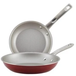 Ayesha Curry 10747 Porcelain Enamel Nonstick Skillet - Pack Of 2; Sienna Red