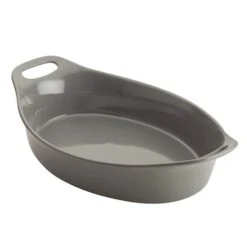 2.5 Qt. Ceramics Oval BakerGray