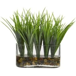 Vanilla Grass Artificial Plant In Oval Vase