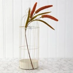 30 In. Sorghum Harvest Artificial Flower, Orange - Set Of 12