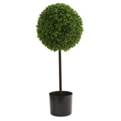 2.5 Ft. Boxwood Ball Artificial Topiary Tree UV Resistant