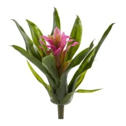 10 In. Bromeliad Artificial Flower, Purple - Set Of 6, 6PK