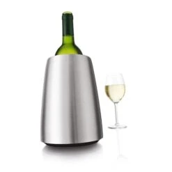 Vacu Vin 3649360 Active Wine Cooler Elegant; Stainless Steel - Gift Box