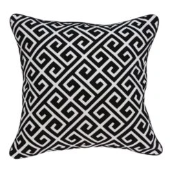 20 X 7 X 20 In. Cool Transitional Black & White Pillow Cover With Poly Insert