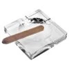 HomeRoots 7 In. Hand Crafted Square Crystal Cigar Ash Tray