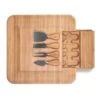 Cavepop KCP-BBCSBD-NT Bamboo Charcuterie Cheese Board With Cultery Set