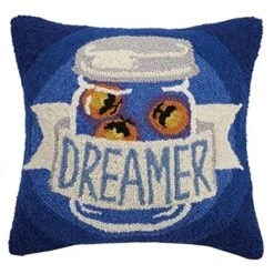 Peking Handicraft 30JES30C16SQ 16 X 16 In. Dreamer Hook Throw Pillow
