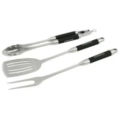 Grill Tool Set With Spatula Fork Tongs Stainless Steel