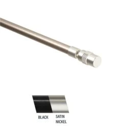 Central Design CF03-28-5 Fass 0.44 In. Curtain Rod; 28-48 In. - Satin Nickel