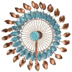 Blue & Bronze Double Leaf Spinner Stake