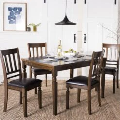 Safavieh Kodiak Dining Set, Light Oak - 5 Piece