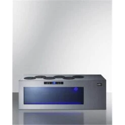 Summit Appliance STC6 Stainless Steel Open Bottle Wine & Champagne Cooler With Digital Controls & Compressor-Cooled Design For Countertop Use