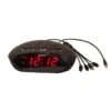 Sonnet R-1688 LED Clock Radio With 2 USB Port & 4 Prong Charging Cable