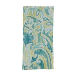 SARO 150.A20S 20 In. Square Linen Table Napkins With Distressed Paisley Design - Set Of 4