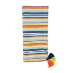 20 In. Fiesta Stripe Square Table Napkins, Multi Color