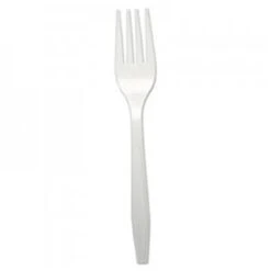 BWK Heavyweight Polypropylene Cutlery, Fork, White