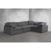 Sunset Trading SU-1458-94-3C-1A Cloud Puff Slipcovered Modular Sectional Sofa - Performance Gray 4 Piece