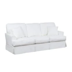Ariana Slipcovered Sleeper Sofa Performance White