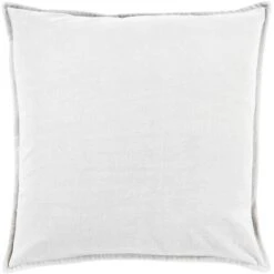 Surya CV013-1818 18 X 18 X 0.25 In. Cotton Velvet Contemporary Lumbar Pillow Cover; Medium Gray