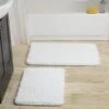 2 Piece Memory Foam Shag Bath Mat White