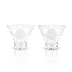 1 7.5 Oz Raye Gem Crystal Martini Glasses