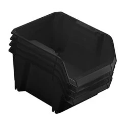 Stanley Consumer Tools 253907 No.3 Storage Bin; Black - Pack Of 4