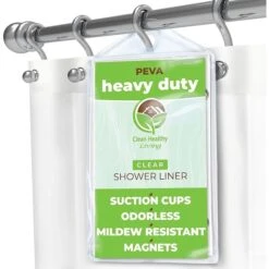 70 X 72 In. PEVA Heavy Weight Shower Liner, Clear