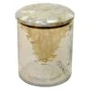 Hammered Glass Canister With Mop Lid - Small