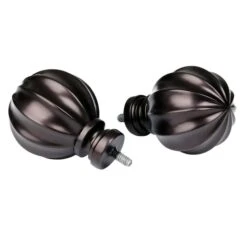 86-120 In. Curtain Rod With Decorative Ball Finial - Bronze