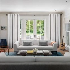 Utopia Alley D78Z 86-120 In. Curtain Rod With Decorative Cap Finial - Black